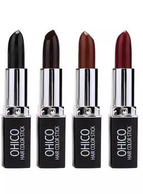 新品OHICO 一次性暂时遮白发笔膏口红式临时性黑色美补发笔外爆款