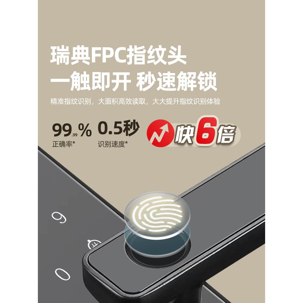 凌仕智能锁指纹锁家用防盗门密码锁门锁可视猫眼电子锁十大
