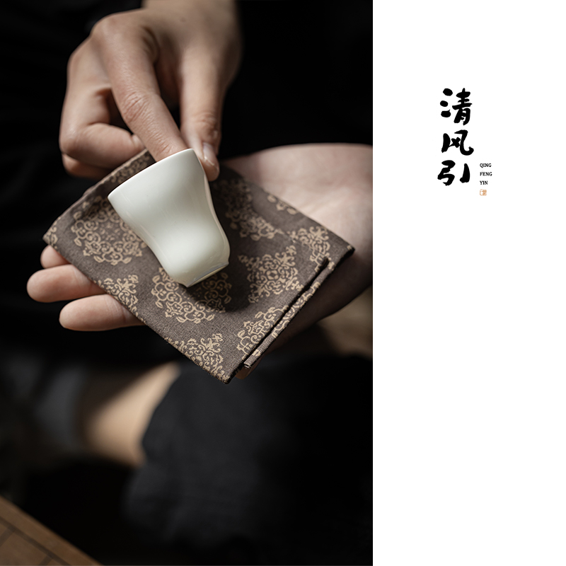 清风引白瓷闻香杯玉兰杯品茗杯
