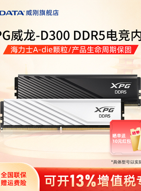 威刚XPG威龙D300/D300G马甲条DDR5 6000/6400 16G/32G电脑内存条