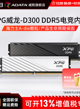 威刚XPG威龙D300/D300G马甲条DDR5 6000/6400 16G/32G电脑内存条