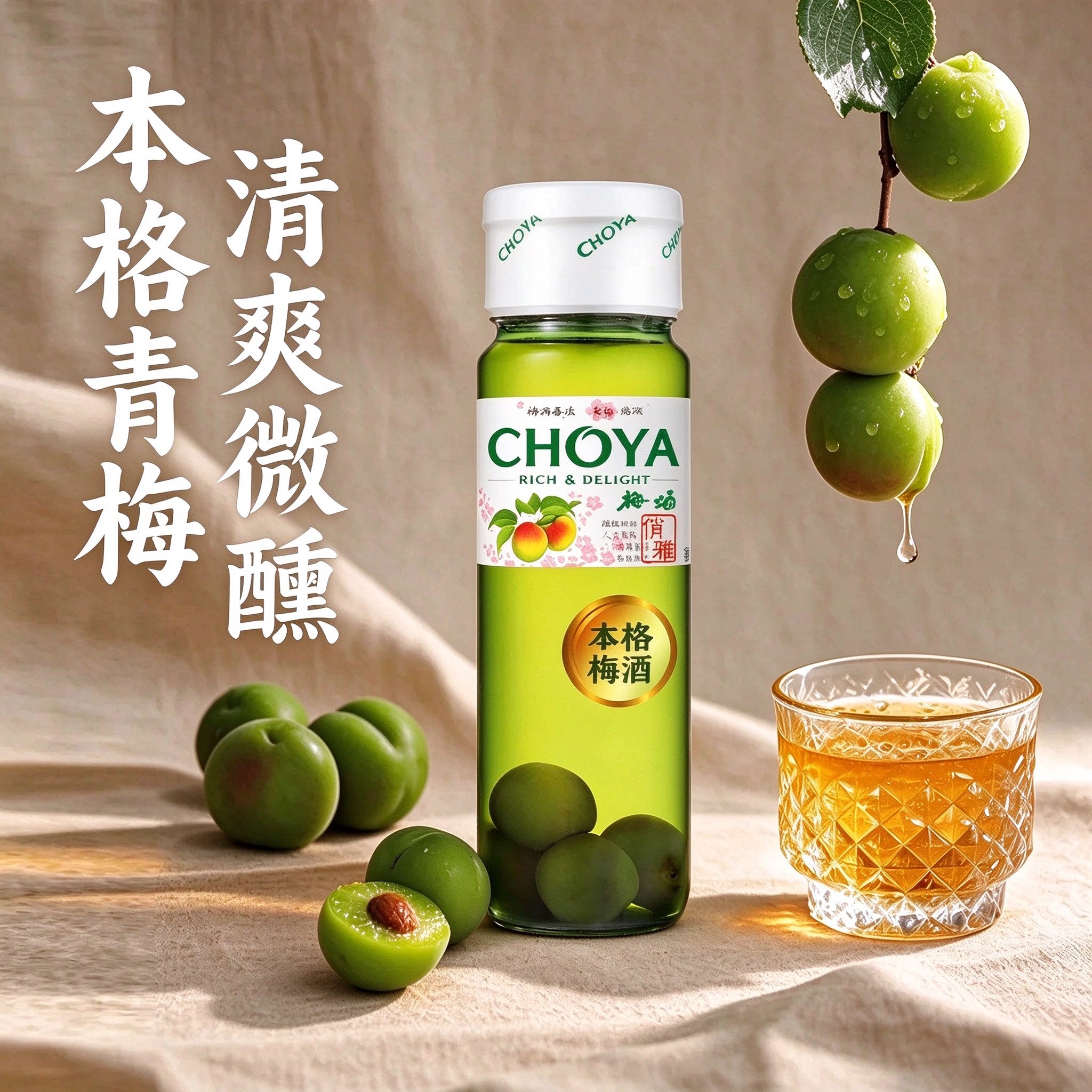 【热销爆款】CHOYA俏雅带梅子本格梅酒青梅果酒750ml微醺梅子酒