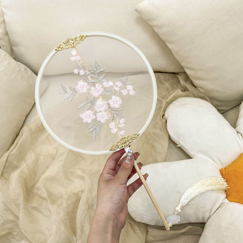 古风扇子仙气古代团扇舞蹈专用双面凉快汉服配饰手持扇子小众公主