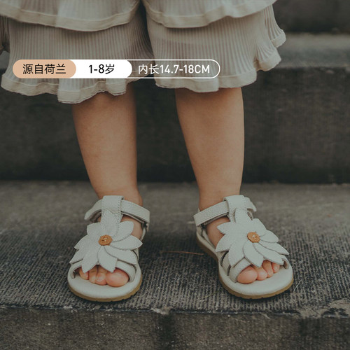 donsje儿童凉鞋纯皮手工制作
