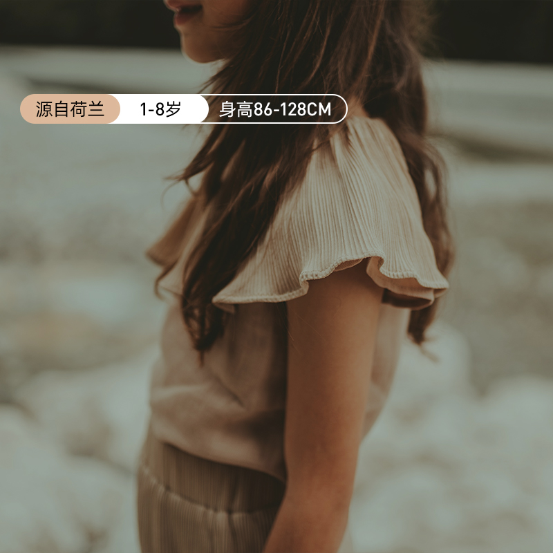 童装短袖donsje花边领
