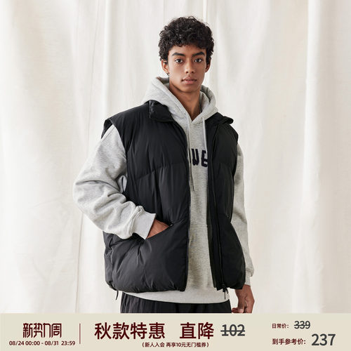 纯色立领棉马甲加宽松休闲