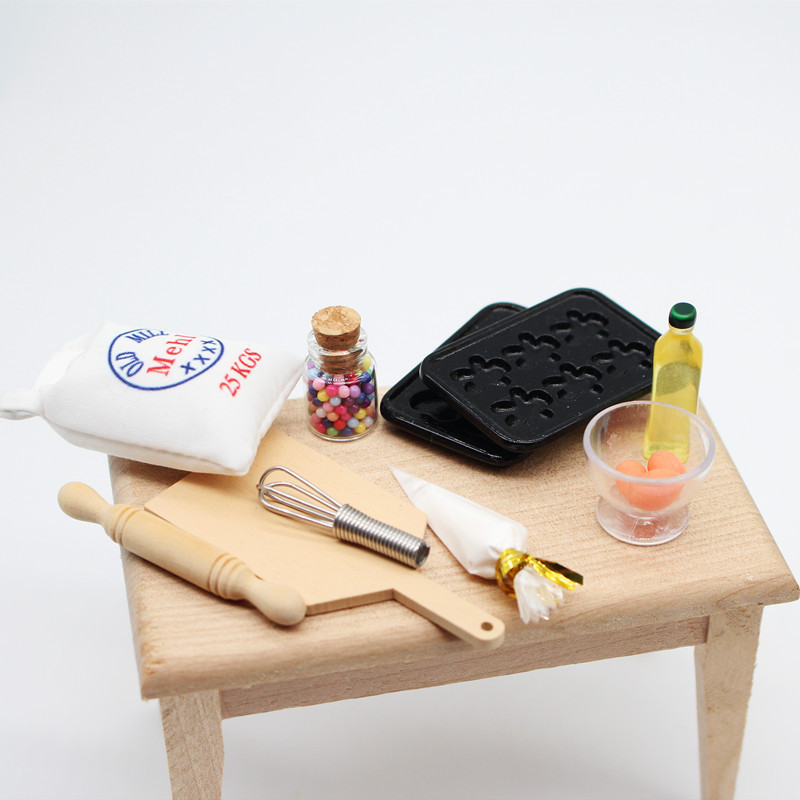 Dollhouse娃娃屋微缩 烘焙烤盘打蛋器 BJD厨房道具 模型厨房食玩