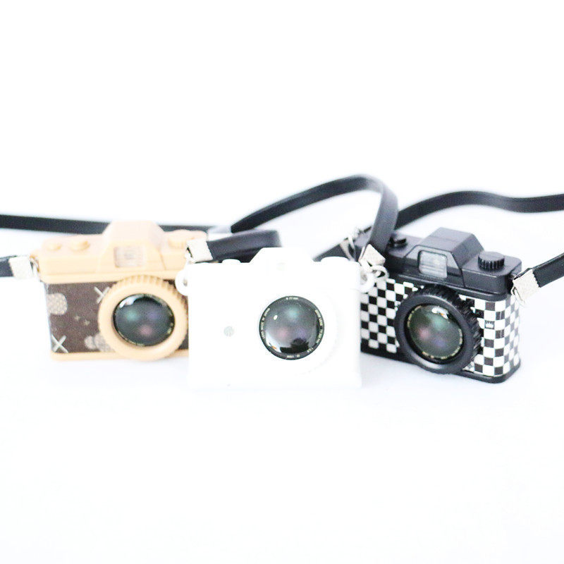 Dollhouse娃娃屋背带可亮复古卡通相机BJD娃娃MDDSD娃衣简约跨绳