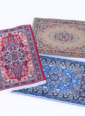 Dollhouse娃娃屋地面装饰迷你地毯土耳其波斯地垫客厅DIY微缩场景