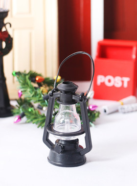 Dollhouse微缩黑色复古煤油节日造景拍摄道具配件装饰DIY材料摆件