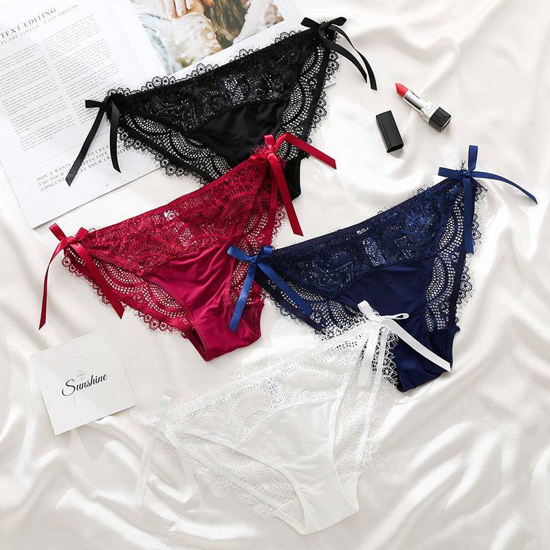 超薄性感蕾丝女士内裤女纯棉裆舒适透气中腰女生透明大码三角短裤,女士内衣/男士内衣/家居服,女三角裤,淘宝优惠券,粉丝福利购,淘宝优惠卷