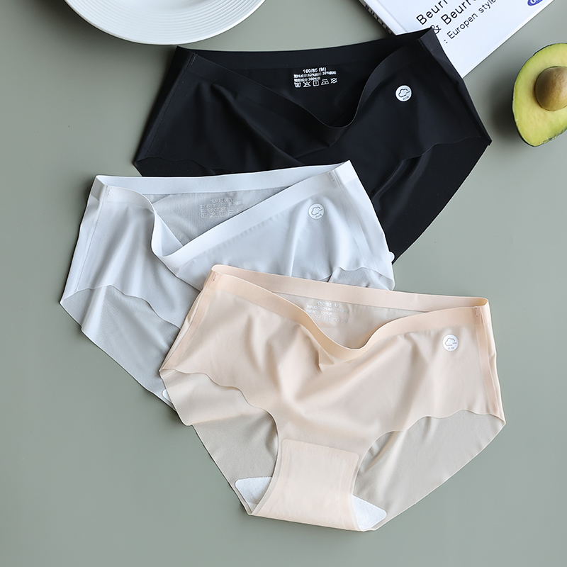 超薄无痕一片式女士内裤抗菌裆