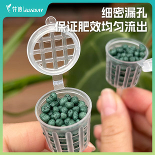 花信肥料盒玉肥盒花盆鹿角蕨板可用施控释肥省心美观带盖防落