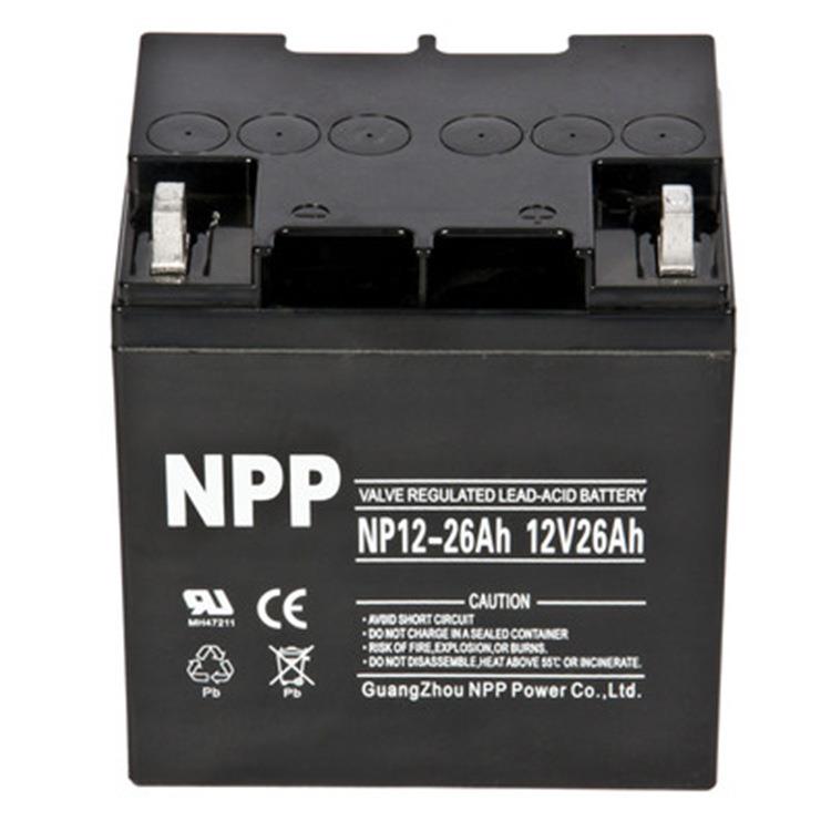 NPP蓄电池NP12-26 12V26ah 铅酸免维护蓄电池 质保一年 现货