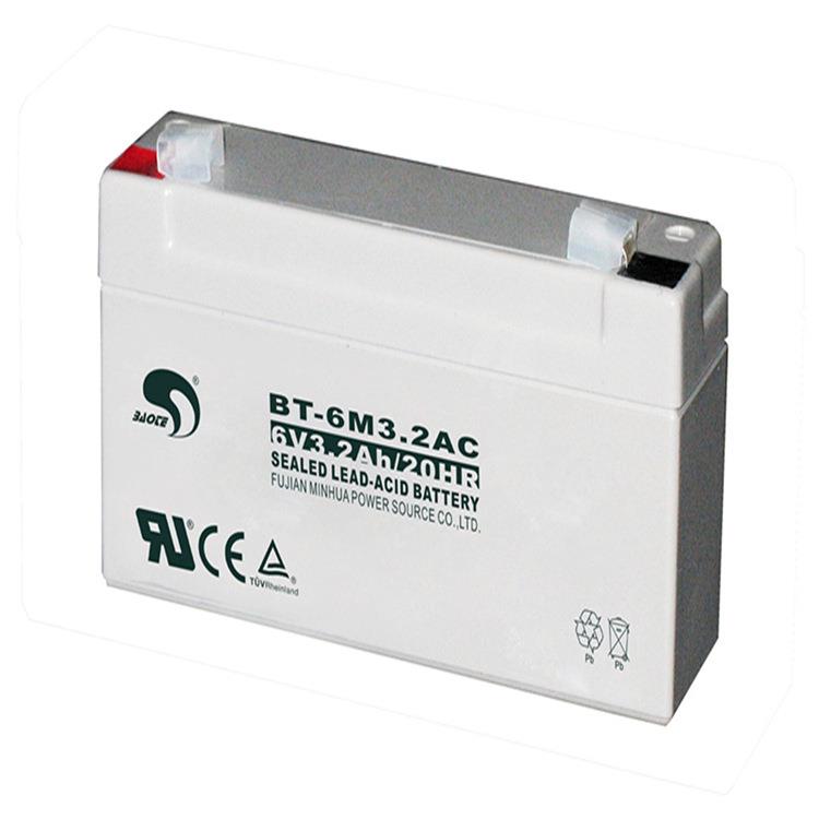 蓄电池BT-6M3.2AC(6V3.2Ah/20HR)电子秤仪器仪表用铅酸蓄电池