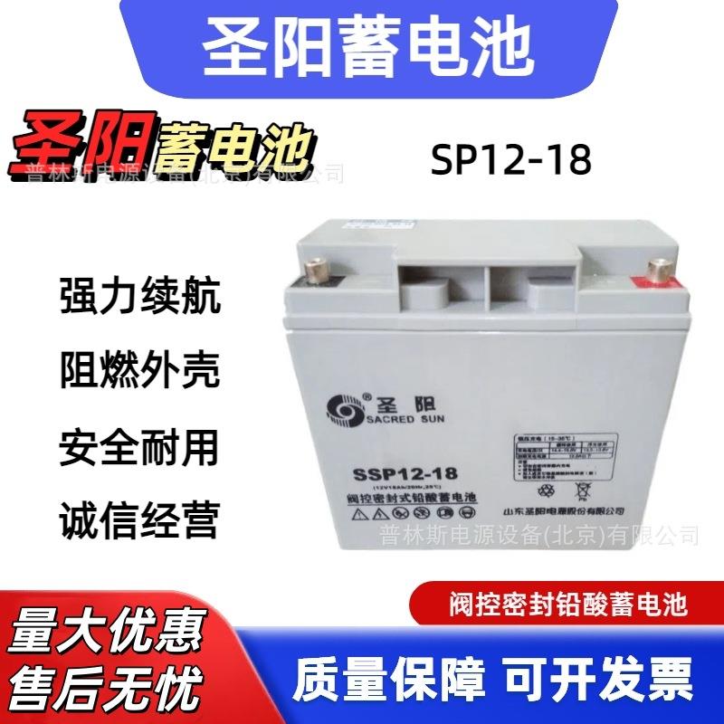 12V18AH蓄电池SSP12-18铅酸免维护ups光伏发电太阳能储能电瓶
