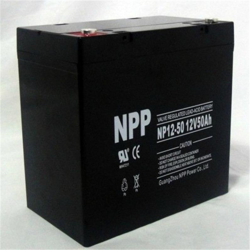 NPP蓄电池NP12-50免维护太阳能蓄电池12V50ah铅酸UPS储能电池