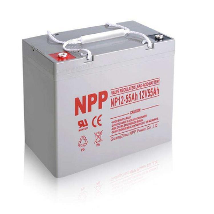 NPP储能蓄电池NP12-55阀控式铅酸蓄电池12V55ah直流屏UPS电源