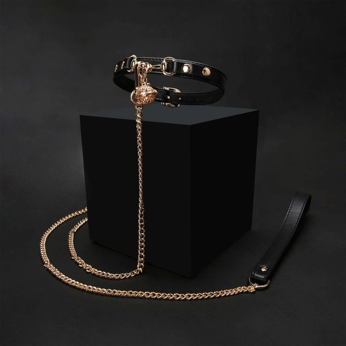 幻音坊真皮宫铃铛项圈女情调小狗