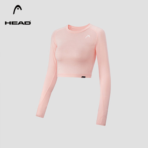 HEAD海德紧身短款运动长袖t恤女