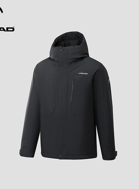 HEAD海德800蓬户外运动羽绒服2025冬新款连帽防水保暖鹅绒外套男