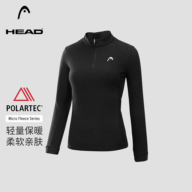 HEAD海德Polartec抓绒保暖T恤女