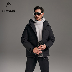防水防风羽绒服 HEAD海德连帽90绒保暖运动外套冬季 男女同款