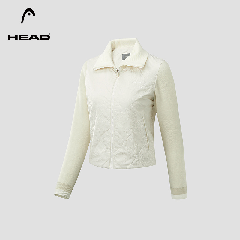 HEAD海德金标P棉针织拼接棉服女