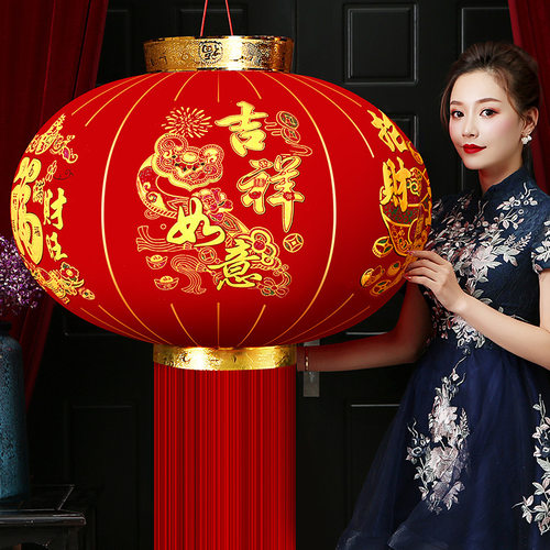 大红灯笼大门口一对2026马年新款新年过年春节阳台户外led灯挂饰