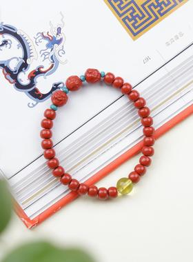 一生安25年蛇年本命年三合朱砂手串精品砂新年好物