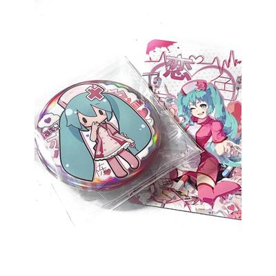 初音未来miku同人周边恋色病棟双闪吧唧动漫卡通徽章学生背包挂饰