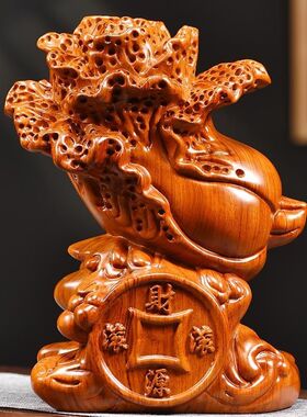 花梨木白菜摆件客厅实木红木酒柜百财店铺装饰品开业工艺品礼品
