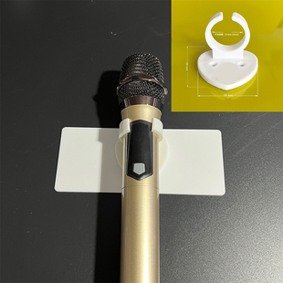 话筒标夹麦克风夹麦牌支架话筒卡扣小蜜蜂用绑带麦克风标用魔术贴
