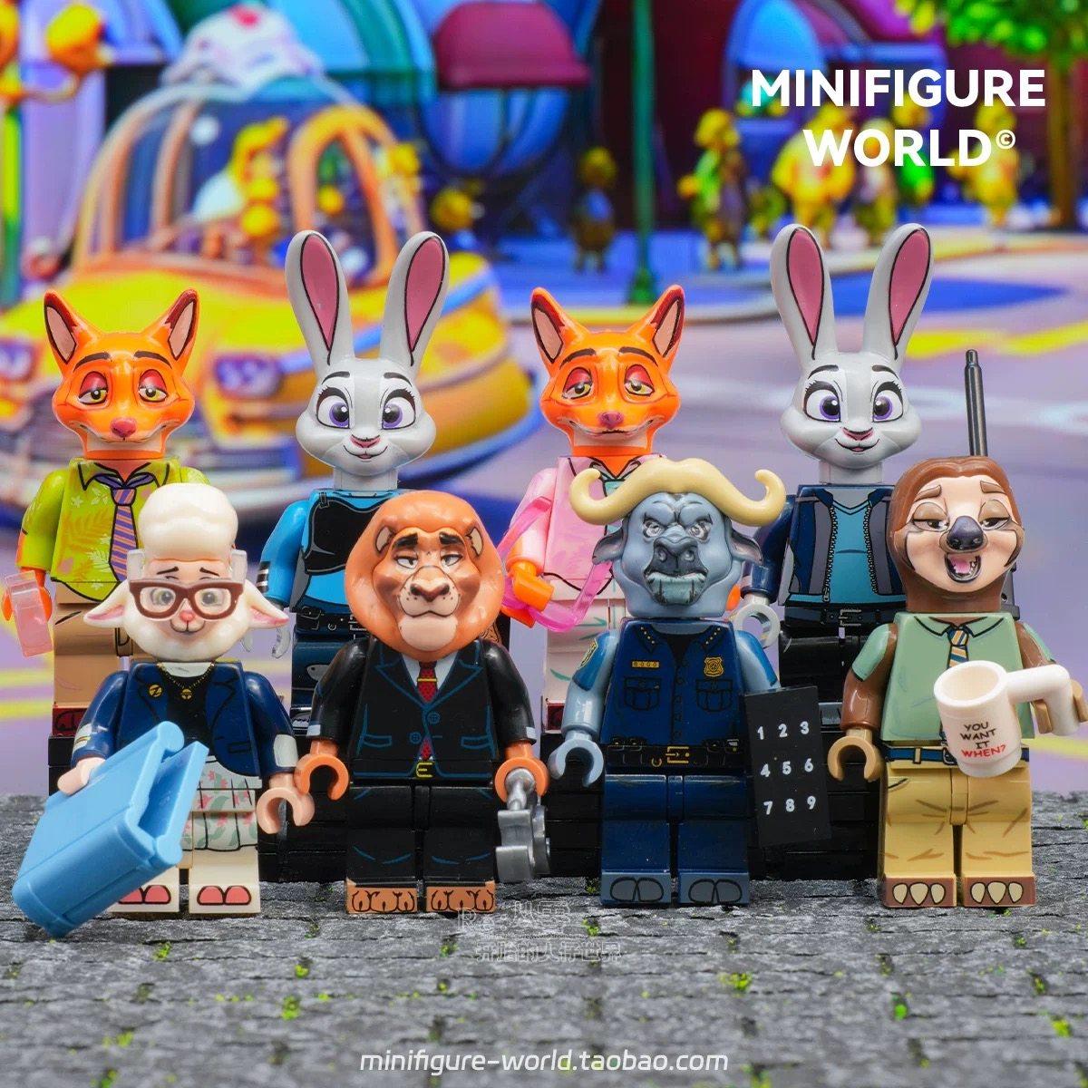 适用于乐高疯狂动物城兔子警官朱迪狐狸尼克闪电益智积木人仔玩具,玩具/童车/益智/积木/模型,积木人,淘宝优惠券,粉丝福利购,淘宝优惠卷