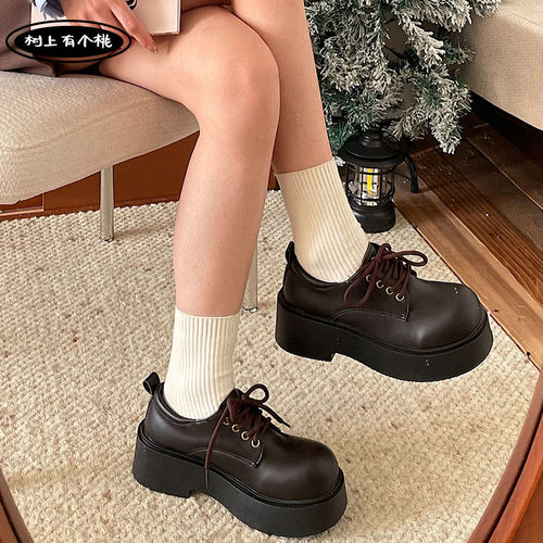 树上有个桃小皮鞋女乐福鞋单鞋