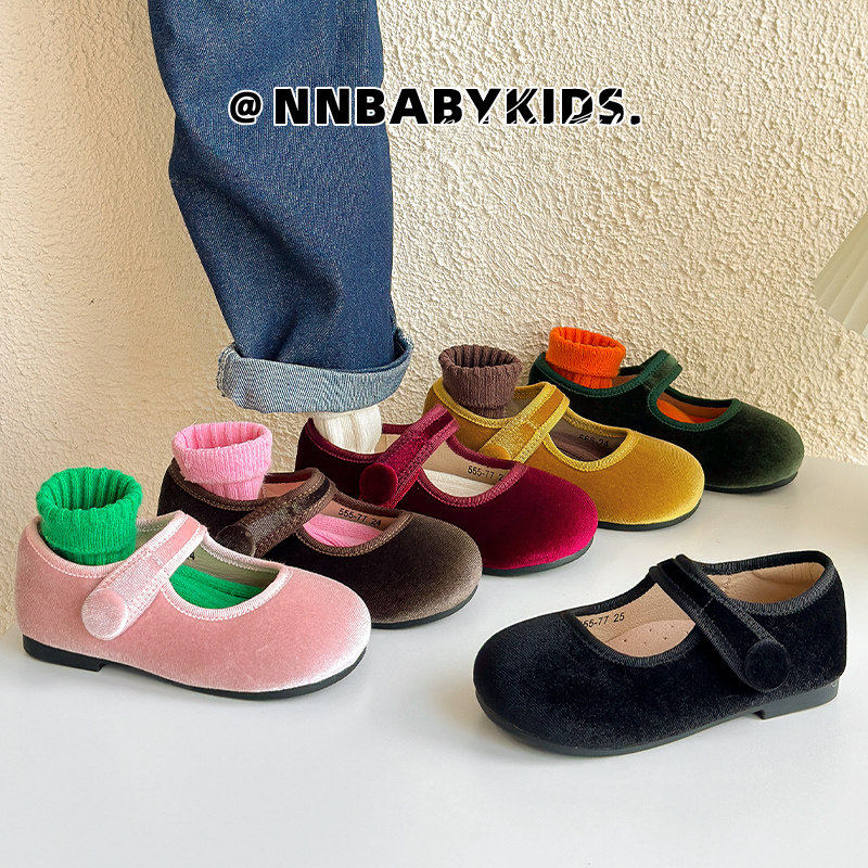 真皮女童公主鞋韩版小女孩浅口单鞋甜美软底儿童鞋复古丝绒宝宝鞋,童鞋/婴儿鞋/亲子鞋,皮鞋,淘宝优惠券,粉丝福利购,淘宝优惠卷