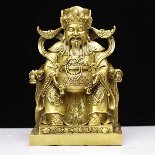久鉴铜财神摆件工艺品