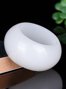 天然和田玉白玉籽料扳指羊脂玉大拇指指环戒指文玩男女款