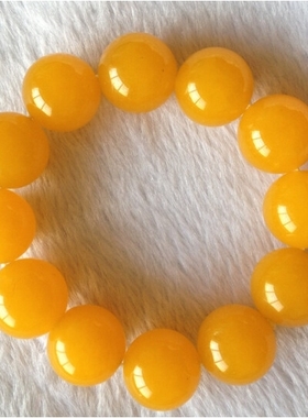 新疆和田玉手链金丝玉戈壁玉彩玉手串黄玉手链圆珠手排男女款包邮