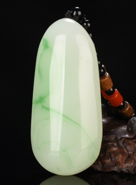 天然玉石把件和田玉手把件新疆青花玉籽料原石手把件把玩件挂件