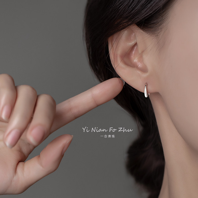 925纯银耳环女2025新款高级感耳钉秋冬养耳洞耳饰洋气