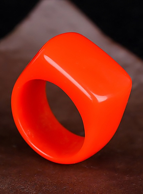 天然新疆和田玉红玉戒指指环男女款玉石扳指本命年红红火火玉戒指