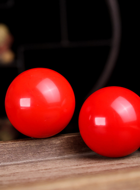 天然新疆和田玉实心手球手把件鸡血玉健身球康复玉球锻炼把玩件