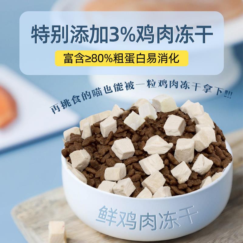 美短专用猫粮幼猫成猫20斤虎斑增肥减缓掉毛冻干猫粮