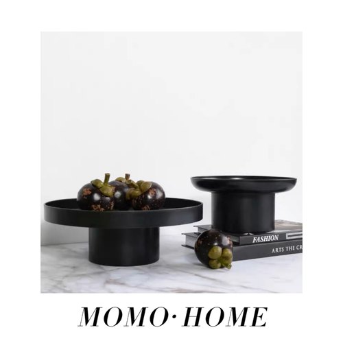 MOMO HOME家居小红书简约现代圆形置物托盘客厅玄关收纳托盘