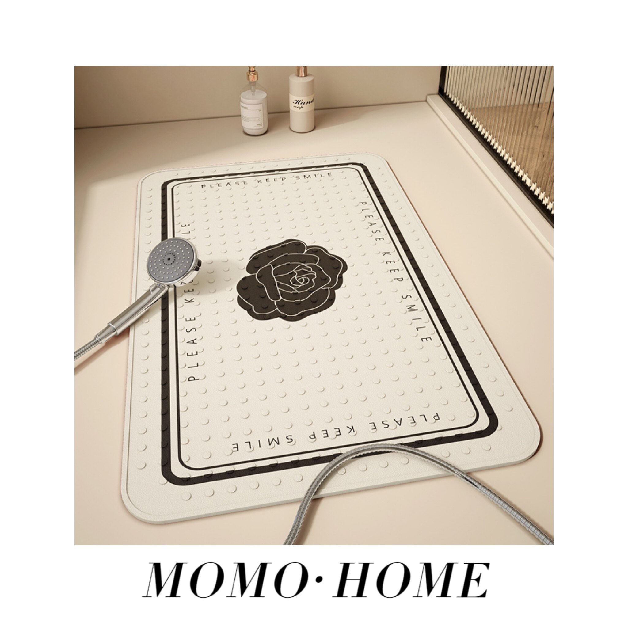 MOMO HOME小红书山茶花浴室垫防滑防摔吸盘垫儿童洗澡洗手间脚垫