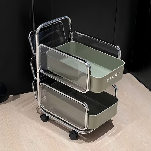 MOMO中古风零食小推车家用可移动多层置物架创意多功能带轮桌下PH