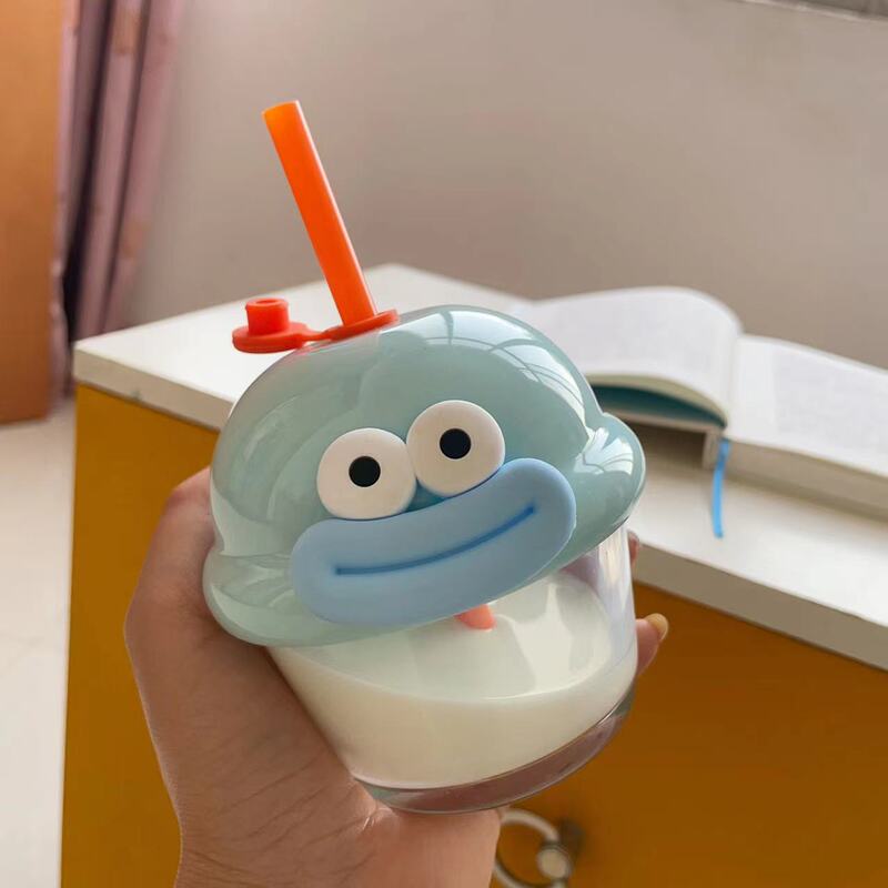 MOMO HOME家居墩墩杯迷你水杯玻璃杯牛奶杯高颜值胖胖杯带吸管图片