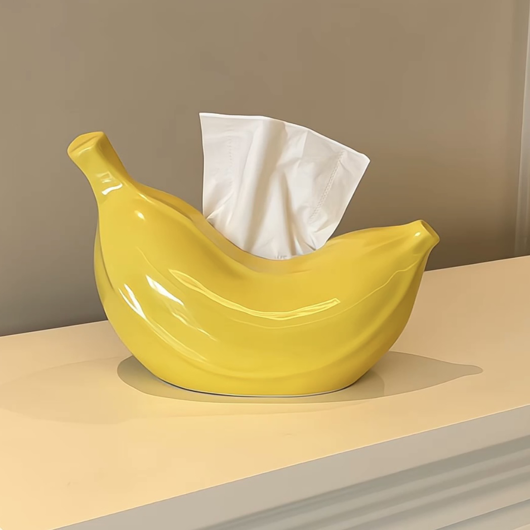 MOMO HOME家居禁止蕉绿创意香蕉纸巾盒收纳家用客厅茶几餐桌