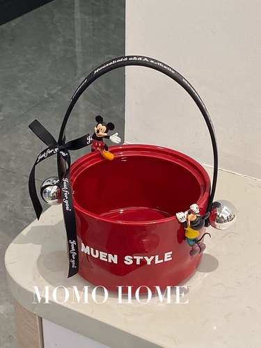 MOMO HOME家居陶瓷水果果盘北欧ins家用客厅茶几手提零食